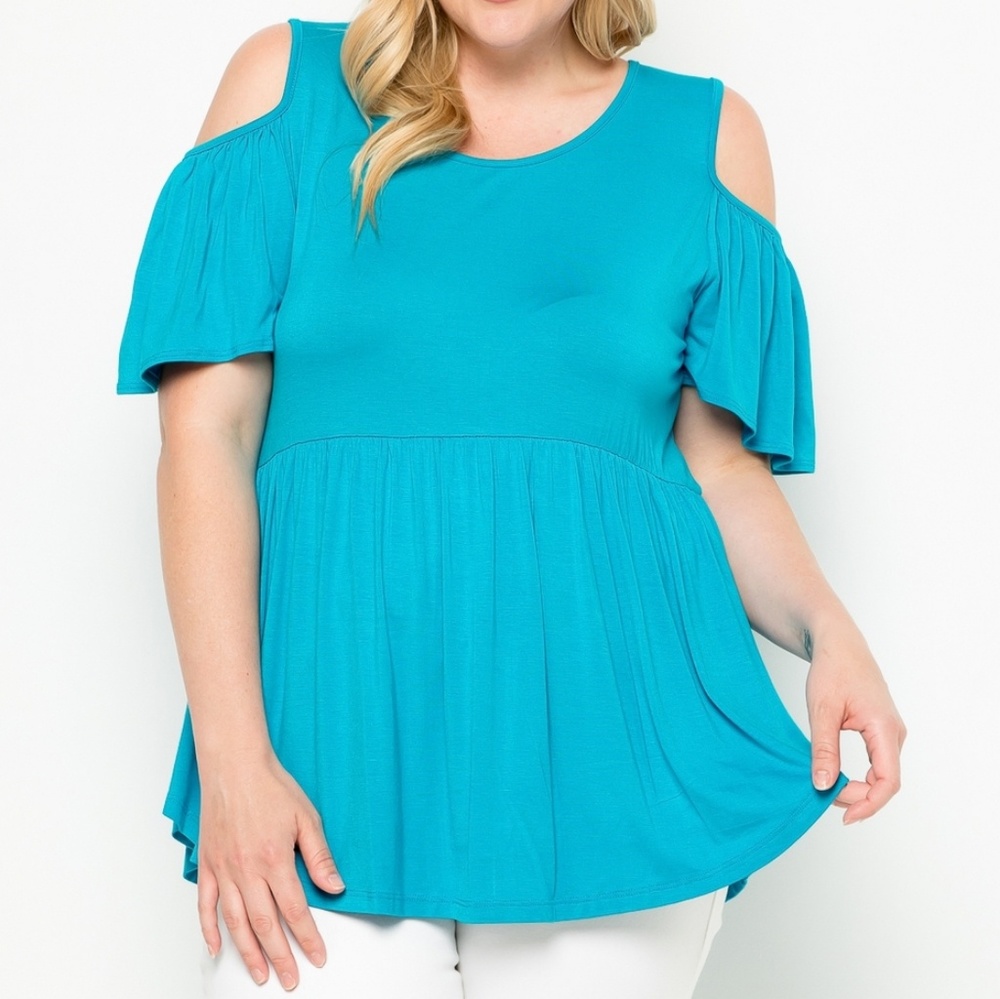 Blue cold shoulder